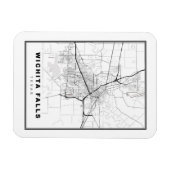 Wichita Falls Kaart Magneet (Horizontaal)