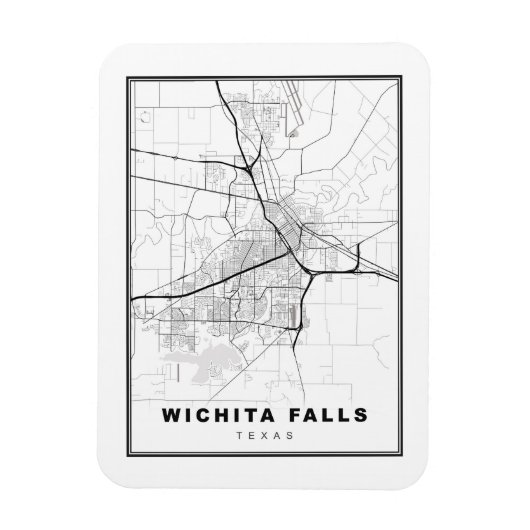 Wichita Falls Kaart Magneet (Verticaal)