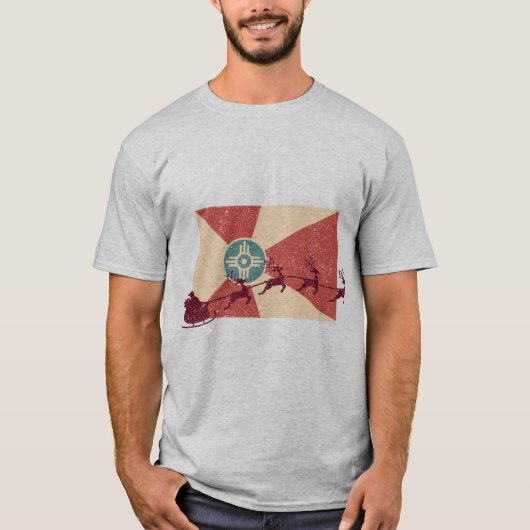 Wichita Flag Kerstmis T-shirt (Voorkant)