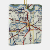 Wichita Herfsten TX  kaart Keramisch Ornament (Rechts)