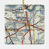 Wichita Herfsten TX kaart Keramisch Ornament (Voorkant)