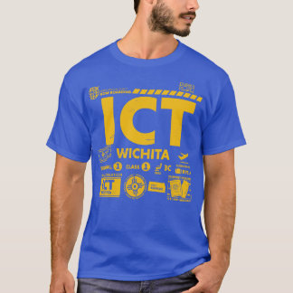 Wichita ICT luchthavencode Reisdag Retro T-shirt