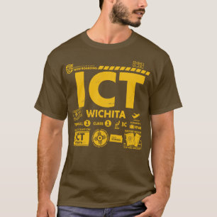  Wichita ICT luchthavencode Reisdag Retro T-shirt