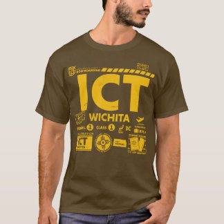 Wichita ICT luchthavencode Reisdag Retro T-shirt