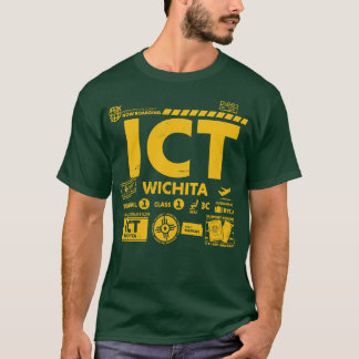 Wichita ICT luchthavencode Reisdag Retro T-shirt