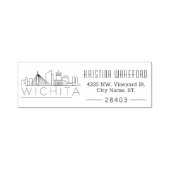 Wichita, Kansas | Aangepast zelfinkend stempel voo (Design)