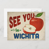 Wichita Kansas Apple - Vintage Travel Briefkaart (Voorkant / Achterkant)