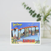 Wichita, Kansas  Big Letters Briefkaart (Staand voorkant)