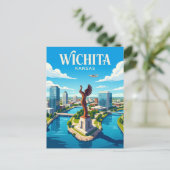 Wichita Kansas Briefkaart (Staand voorkant)