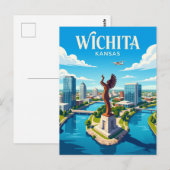 Wichita Kansas Briefkaart (Voorkant / Achterkant)