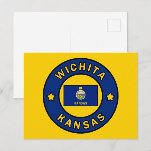 Wichita Kansas Briefkaart (Voorkant / Achterkant)
