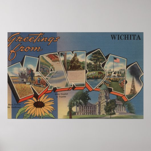 Wichita, Kansas - Grote letterscènes Poster (Voorkant)