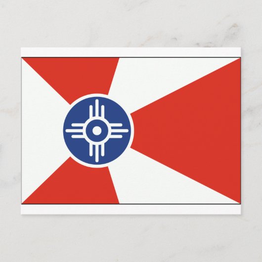 Wichita Kansas ICT Flag Briefkaart (Voorkant)