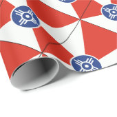 Wichita Kansas ICT Flag Cadeaupapier (Rol Hoek)