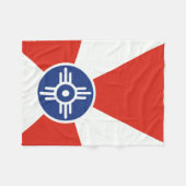 Wichita Kansas ICT Flag Fleece Deken (Voorkant (Horizontaal))