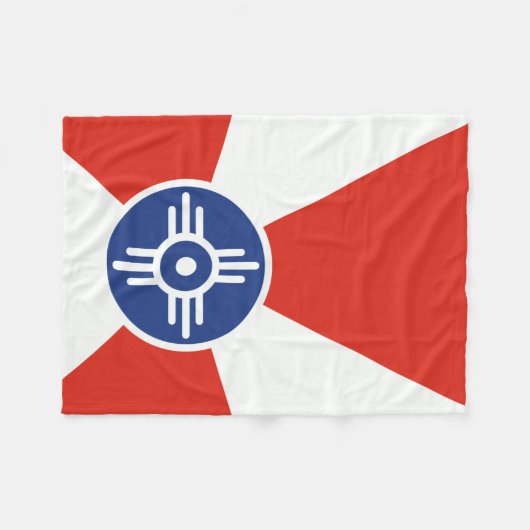 Wichita Kansas ICT Flag Fleece Deken (Voorkant (Horizontaal))