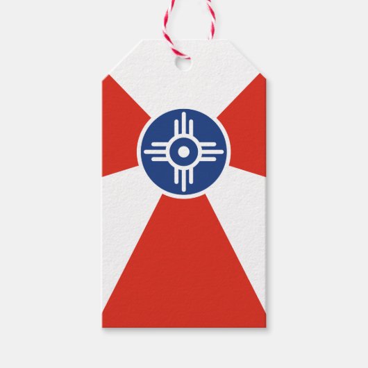 Wichita Kansas ICT Flag Gift Label Cadeaulabel (Voorkant)