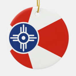 Wichita Kansas ICT Flag Keramisch Ornament