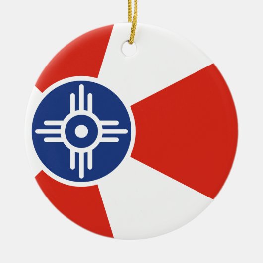 Wichita Kansas ICT Flag Keramisch Ornament (Voorkant)