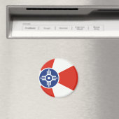 Wichita Kansas ICT Flag Magneet (Insitu (Vaatwasser))