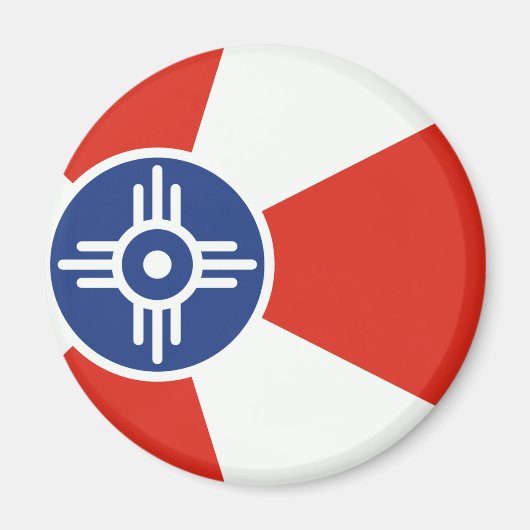 Wichita Kansas ICT Flag Magneet (Voorkant)
