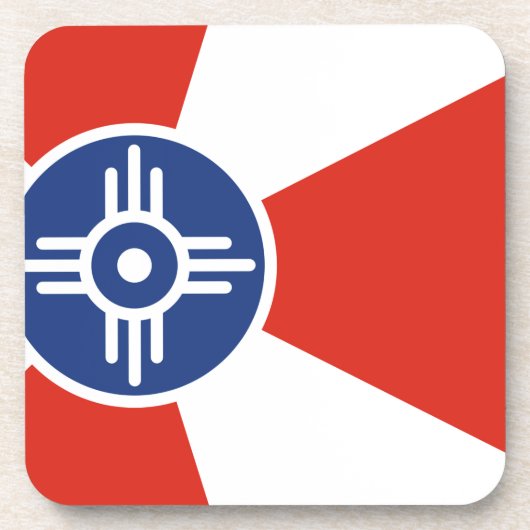 Wichita Kansas ICT Flag Onderzetter (Voorkant)