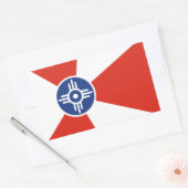 Wichita Kansas ICT Flag Rechthoekige Sticker (Envelop)