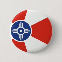 Wichita Kansas ICT Flag Ronde Button 5,7 Cm
