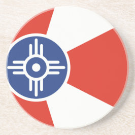 Wichita Kansas ICT Flag Zandsteen Onderzetter