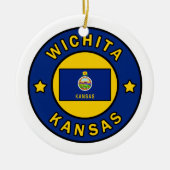 Wichita Kansas Keramisch Ornament (Voorkant)