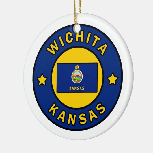 Wichita Kansas Keramisch Ornament (Links)