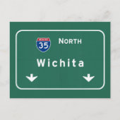 Wichita Kansas ks Interstate Highway Freeway : Briefkaart (Voorkant)