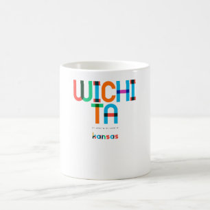 Wichita Kansas Mid Century, Pop Art Koffiemok