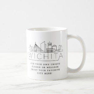 Wichita Kansas   Mok van de gestileerde City Skyli