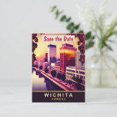 Wichita, Kansas, Reisansichtkaart,  Save The Date (Staand voorkant)