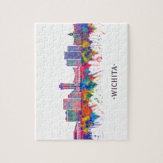 Wichita Kansas Skyline Legpuzzel (Verticaal)