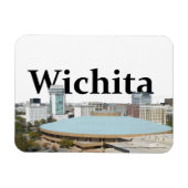 Wichita Kansas Skyline met Wichita in de lucht Magneet (Horizontaal)