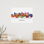 Wichita Kansas Skyline Poster (Keuken)