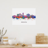 Wichita Kansas Skyline Poster (Keuken)