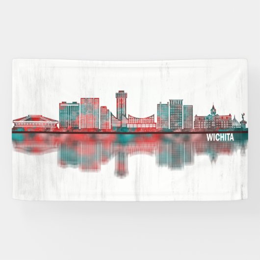 Wichita Kansas Skyline Spandoek (Horizontaal)