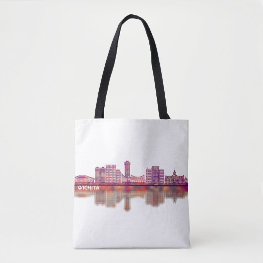 Wichita Kansas Skyline Tote Bag (Voorkant)