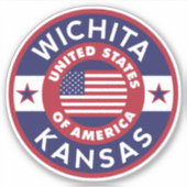 WICHITA, Kansas Sticker (Voorkant)
