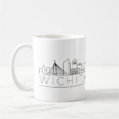 Wichita, Kansas Stylized Skyline Koffiemok (Links)