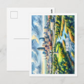 Wichita Kansas USA Beroemde Reisplaats waterverf Briefkaart (Voorkant / Achterkant)