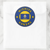 Wichita Kansas Vierkante Sticker (Tas)