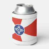 Wichita KS ICT Flag Blikjeskoeler (Blikje Voorkant)