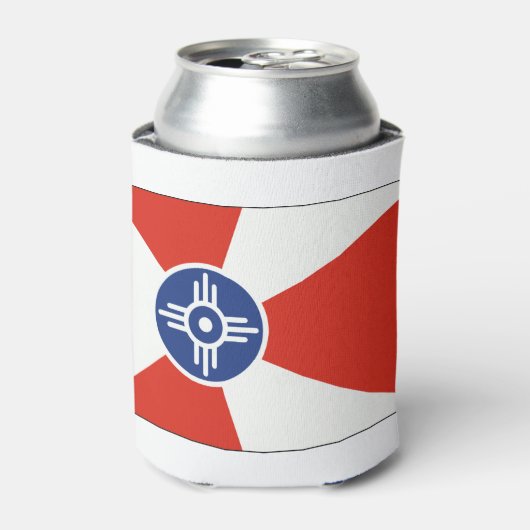 Wichita KS ICT Flag Blikjeskoeler (Blikje Voorkant)