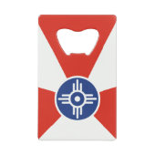 Wichita KS ICT Flag Creditkaart Flessenopener (Voorkant)
