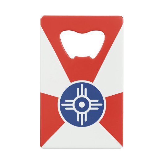 Wichita KS ICT Flag Creditkaart Flessenopener (Voorkant)