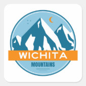 Wichita Mountains Oklahoma Vierkante Sticker (Voorkant)